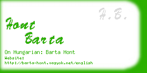 hont barta business card